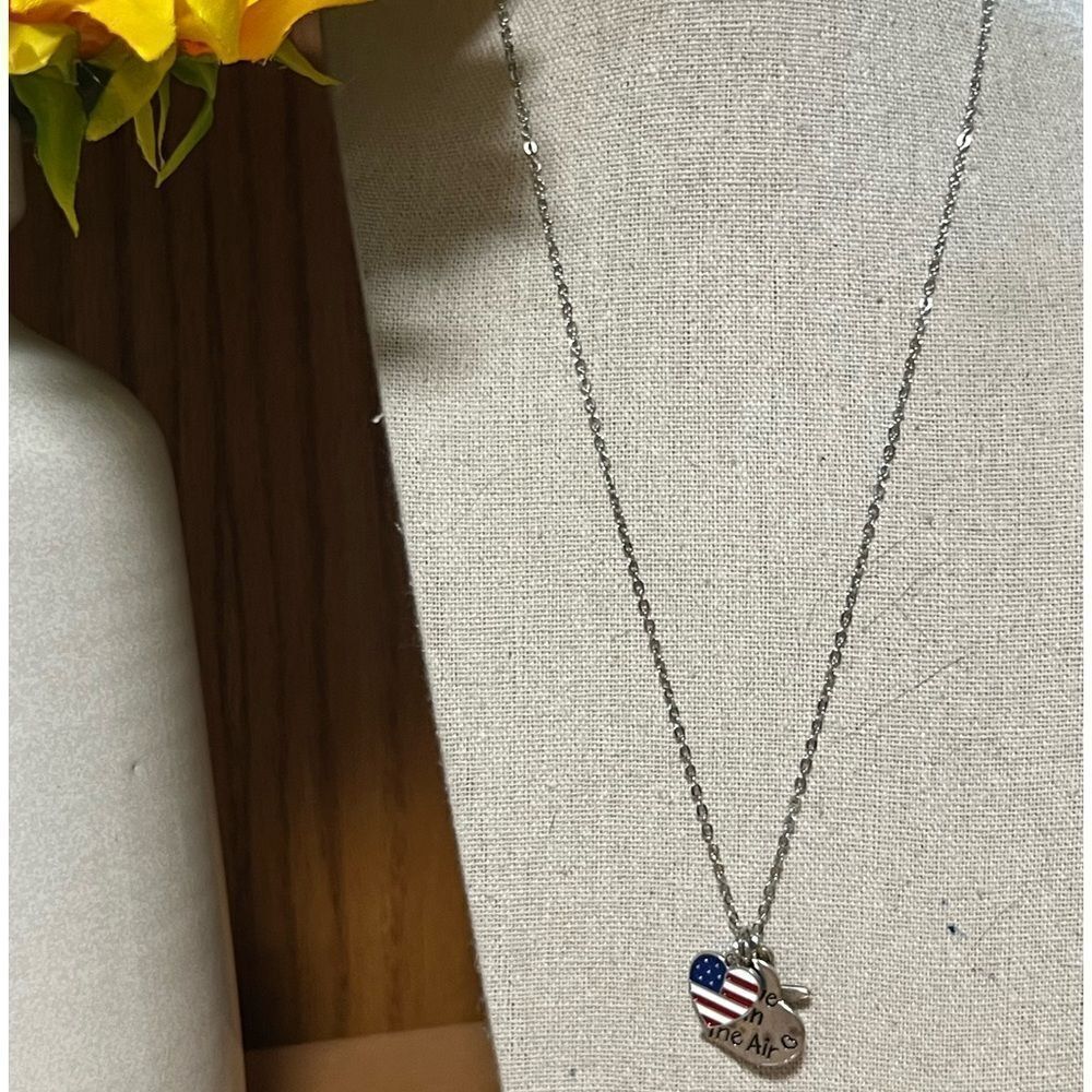 Silver “Love Is In The Air”  Pendant Necklace #J3